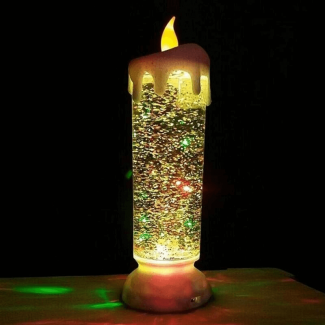 LED Water Glitter Electric Candle Rechargeable