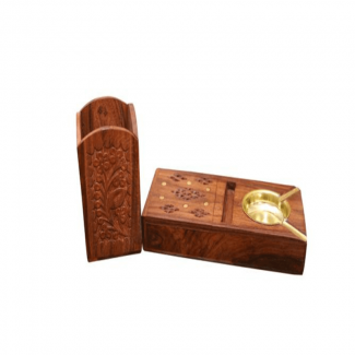 ASHTRAY WITH PEN HOLDER