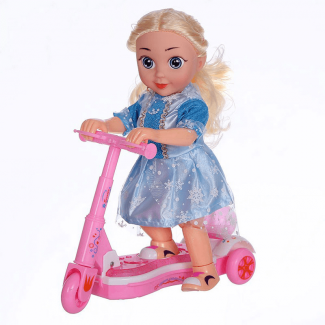 Sport Scooter Riding Doll For Kids