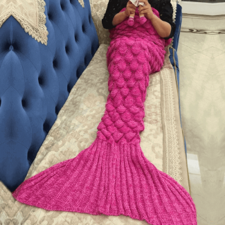 Mermaid Hand Made Double crochet Blanket