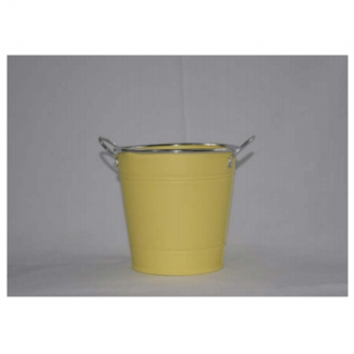 Stainless Steel Round Flower Pot With Handles