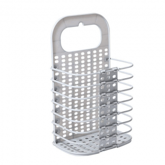 Foldable Bathroom Hanging Mesh Laundry Basket 