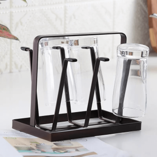 Iron Glass Stand And Cup Holder