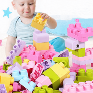 Baby Rubber Building Block Teethers Toy