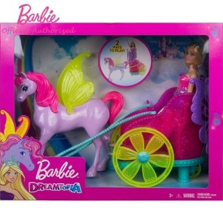Barbie Princess Doll With Fantasy Horse and Chariot