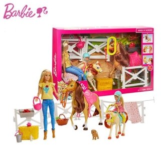 Barbie Dolls With Horses and Accessories 