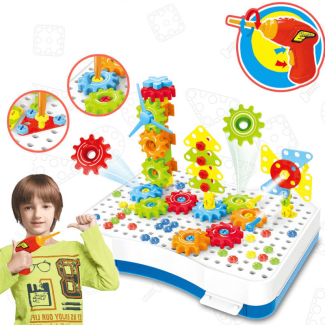 2 In 1 Magic Plate Puzzle Building Blocks 190 Pcs