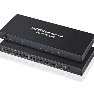 1 In 8 Powered 4k HDMI Splitter with Charger