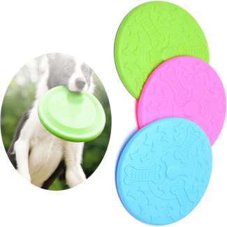Natural Soft Rubber Frisbee For Dogs