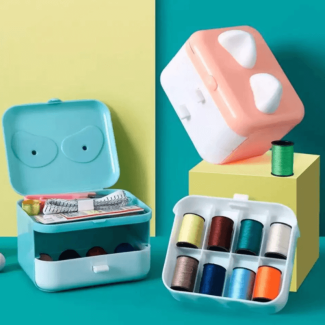 Portable Sewing Kit with Multilayer Storage Box