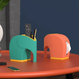 Elephant-Shaped Tissue Box