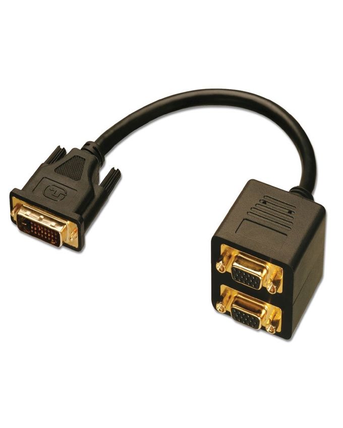 dvi male 24+5 to vga female Y splitter