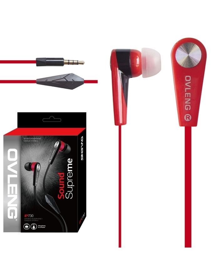 ovelng stereo handsfree single pin with mic